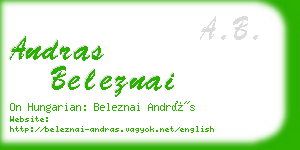 andras beleznai business card